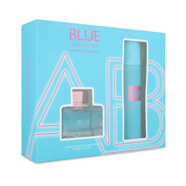 Blue Seduction Set EDT 80ml + Deo Spray 150ml For Women – Fresh