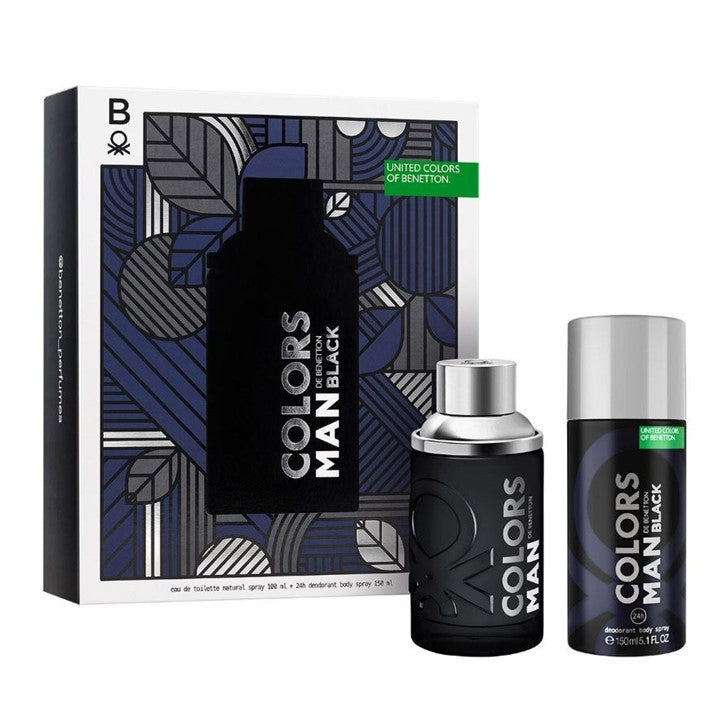 Colors De Benetton Man Black EDT Set For Men – Fresh